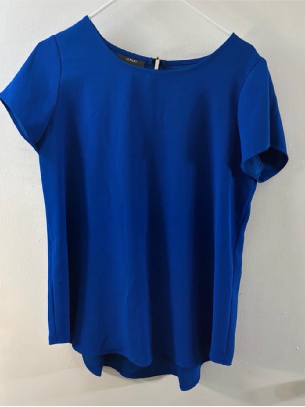 Alfani Royal Blue Short-Sleeve Blouse